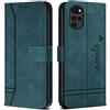 Bravoday Cover per Moto G22, Flip Custodia in Pelle PU Portafoglio Custodia per Moto G22, con Slot per Schede, Verde