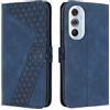OKZone Cover per Motorola Moto Edge X30/Edge 30 PRO/Edge Plus 2022, Custodia a Libro in Pelle Protettiva Folio Portafoglio con Chiusura Magnetica e Slot per Carte Wallet Case Flip Cover (Blu)