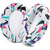 WC PadZ - I cuscinetti per eccellenza di Wicked Cushions - Compatibili con Audio Technica, HyperX, SteelSeries Arctis - Extra spesso - Apertura più ampia - Morbida memory foam | 90s White