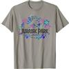 Jurassic Park Tropical Floral Logo Maglietta