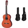 Yamaha CS40II Chitarra Classica 3/4, Chitarra in Legno (58 cm, scala da 22 13/16), 6 Corde in Nylon, Naturale & TIGER Ggb7-Mcl Custodia per Chitarre Classiche, Taglia: 3/4