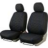 Auto Accessori Lupex | 2pz Coprisedili Anteriori Universali LS16 - Tessuto Deluxe Nero cuciture Blu | Design Elegante, Resistente e Confortevole | Compatibili con Poggiatesta Classico