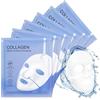 Generic Maschera viso al collagene, 6 pezzi, per migliorare la vitalità della pelle e renderla splendida, maschere idrogel per il viso con collagene a basso peso molecolare per l'elasticità