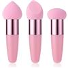 Sibba 3 Spugne per Il Trucco Fondotinta Bellezza Frullatore Miscelazione Applicatore Trucco Bagnato Asciutto Correttore Cosmetico Pennello Viso Pennelli Uova Copre Gli Occhi Bastoncini Polvere Manico