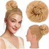 Silk-co Grande Chignon Finto per Capelli Ricci 45g Chignon Capelli Veri Umani Naturali Coda Extension per Donna, Biondo Naturale