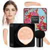 AONAT Mushroom Head Air Cushion CC Cream,Fondotinta CC Crema,Lunga Durata Idratante Controllo Olio Copertura Pori Fondotinta Essence,Coprente imperfezioni,Effetto Pelle Naturale (Colore Naturale)