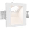 Portafaretto Quadrato GU10 da Incasso Asimmetrico 45° in Gesso