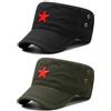 COOLSOME, Cappello Militare Vintage con Stella Rossa - Verde - Taglia Unica