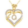 llyish Collana Oro con Iniziale per Donna Lettera A-Z Maiuscola Ciondolo Cuore Gioielli Regalo Donna Moglie Mamma Fidanzata Compleanno San Valentino Natale Anniversario Festa Della
