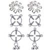 JFORYOU 6 Pezzi Finto Piercing Capezzolo Anelli Capezzolo Senza Foro in Acciaio Inossidabile 316L Clip per Capezzoli con Viti e Campanelli Gioielli per il Corpo per Donne