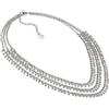 Vestopazzo collana a 3 catene con piccoli pendenti sferici placcati in argento.Lavorazione artigianale.Nickel tested,Unisex