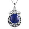 YAFEINI Lapislazzuli - Collana in argento sterling con nodo celtico irlandese, con ciondolo a forma di lapislazzuli, Argento sterling, Lapislazzuli