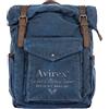 Avirex Zaino in Canvas e Pelle Bovina Anticata, con Spallacci Regolabili, in Stile Militare, Collezione 140506 CNV0L