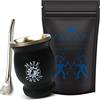 Vakapi Yerba Mate Green Set, Mas Inteligente 500 g, tazza termica in acciaio inox da 230 ml con Bombilla, Mate Tee con Ginseng, tazza da tè, 700 g