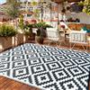 CHOSHOME Tappeto da Esterno per Giardino, 180x270CM Tappeti da Esterno di Grandi Dimensioni, Campeggio Impermeabili, Portatile Tessuto, Facile Pulizia, Tappeto per Picnic, Nero