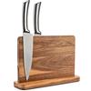 BF BILL.F SINCE 1983 Ceppo portacoltelli magnetico doppio lato porta coltelli multifunzione in legno con forte organizer magnetico per la cucina