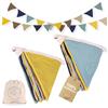 MutoToy® Bandierine per Cameretta dei Bambini, 2.8M Bandierine Colorate in Tessuto, Ghirlanda per la Cameretta dei Bambini, Decorazione da Parete per feste e compleanni (blu)