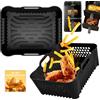 Rivasen Teglia per Friggitrice ad Aria per Philips 4000 Series 10L, Airfryer Stampo in Silicone per Cosori 8,5L, Ninja AF400EU SL400EU e Friggitrice ad Aria a Doppia Zona da 8,5L-10L