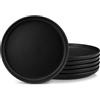 vancasso Set di piatti piani in gres porcellanato, 6 persone, Ø 26 cm, stoviglie per lavastoviglie e forno a microonde, piatto per pasta, piatto da torta, nero opaco