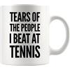 Panvola Tears of the People I Beat at Tennis Sports - Tazza regalo da 325 ml, colore: bianco