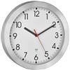 TFA Dostmann 60.3546.02 - Orologio da parete analogico, con telaio in metallo, piccolo, diametro 25 cm, colore: bianco, lunghezza 250 x larghezza 40 x altezza 250 mm