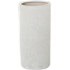 DRW Portaombrelli Rotondo in Ceramica Bianco Opaco, Medidas: 24x24x48 cm