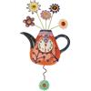 Enesco Allen Designs Orologio Fioritura Tè Resina, Design di Michelle Allen, 31 cm, multicolore