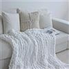 Maetoow Coperta in ciniglia lavorata a maglia grossa (101 x 127 cm), fatta a mano, calda e accogliente coperta per divano, letto, decorazione per la casa, in morbido pile traspirante, coperta