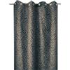 Bel Air Baies 0400045-0004 - Tenda in Tessuto Jacquard con Stampa Floreale, con Orlo e Occhielli, 140 x 250 cm, Colore: Acciaio