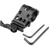 Daleweo Supporto per Torcia a Serratura Rapida, Fessura 21 mm, Clip in Alluminio per Rotaie da 25,4 mm, Compatibile con LED Lenser, Torce Tattiche e della Polizia, Nero