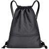 Lahviuu Sacca Sportiva,Nero Borsa da Palestra con Coulisse Zaino Sacca Impermeabile Zaino Sportivo Borsa Piscina, per Sport, Vacanze, Viaggi,40 * 47cm