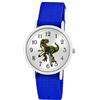 Brecjon Orologio da polso per bambini, con dinosauro T Rex e lancette luminose, 5 ATM, impermeabile, in tessuto