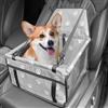 WIYETY Seggiolino auto per cani extra stabile: 40 x 32 x 22 cm, impermeabile, traspirante, con cintura di sicurezza, seggiolino per cani per gatti e altri piccoli animali domestici, grigio