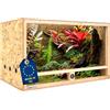 ITA Terrario in legno 100x60x60 cm con ventilazione laterale e igrometro integrato - Terrario in legno OSB-3 - Per rettili, serpenti, anfibi - Prodotto UE, certificato FSC