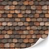 TexturKontor 3 fogli di tegole giocattolo autoadesive per la casa delle bambole, scala 1:12 (tegole marrone)