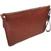 FAST WORLD SHOPPING ® Borsa Porta Documenti Vera Pelle Cartella Portadocumenti Cartellina Porta Documenti Borsello Portadocumenti Made In Italy Borsa Donna Borsa Uomo Borsa Tablet PC Unisex Cuoio