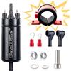CarBole Pompa del Carburante Elettrica Esterna in Linea a 125PSI,Pompa per Carburante ad Alta Pressione 12V e Staffa Ammortizzante,250BHP,Sostituzione del,Nero