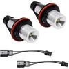 YananAC Confezione da 2 fari anteriori Angel Eye, compatibili con E39 E53 E60 E61 E63 E64 E65 E66 E87 6000K 7000K bianco xeno
