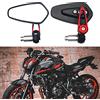 BREDUXSER Motociclo Laterali Specchi 7/822mm Manubrio Lega di Alluminio Specchi Retrovisori per Scooter Cruiser Sport Bike(Rosso)