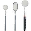 lrgnixs Set di 3 specchietti telescopici per ispezione, utensili telescopici, manopole per specchietti meccanici per auto, rotondi, 360 gradi, maniglie estraibili, per ispezioni del veicolo
