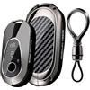 Rondrive COVER CHIAVE COMPATIBILE CON Mercedes GLC X254 2022-2024 2025 C Classe W206 EQE V295 EQS SUV V297 Custodia portachiavi in metallo Custodia portachiavi accessori fibra di carbonio nero