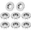 QUARKZMAN 8Pcs Anelli Di Troppopieno Per Lavello, Rifiniture Per Lavandino Bagno Cucina Vasca Tondo Cavo Ottone Copertura Scarico Troppopieno Insert In Hole (Tonalità Argento)
