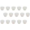 ECSiNG 100 tappi per fori in plastica bianca 7 mm a scatto con foro di bloccaggio tubo 7 mm in acciaio per mobili recinzione inserti per tubi per armadi armadi armadi Funiture