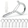 CENBEN 10 Pezzi Ganci a Vite Q-Hanger,Ganci a Vite per Soffitto a Vite,Ganci Avvitabili Ganci Q-Hanger,per Soffitto Occhielli a Vite Ganci Magnetici Forti Gancio per Appendere Piante,Catene Luminose,Tazza