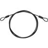 GSZAYSHL Cavo in acciaio con occhiello da 2M x 5mm, cavo di sicurezza in acciaio con occhiello con rivestimento in plastica per lucchetto da bicicletta, rimorchio per biciclette, nero