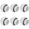 greenDracaena dracaena.io - Confezione da 6 mini estensori con filettatura G1/4, da maschio a maschio, con anello O-Ring, raccordo a compressione in ottone per PC, adattatore di prolunga per tubi di alta qualità