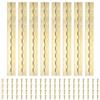 PATIKIL 10x1.2 Pollici Cerniera A Piano, 8 Pezzi Cerniera Continua In Acciaio Inossidabile 304 Con Fori Per Porte A Piano Scatole In Legno Armadi Barche, Oro