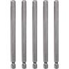 QUARKZMAN 5pz H6,0 Chiavi a Brugola per Punte da Trapano 6mm Punte Metriche Piane 1/4 Attacco Esagonale 110mm (4,3) Punta Cacciavite Esagonali Magnetico Lungo Industriale per Viti