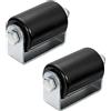 QUARKZMAN 2 Set Guide Roller Regolabile per Cancello, 3.1 Rullo in Nylon per Cancello Scorrevole con Staffa a Forma di L, Supporto per Guida Rullo Cancello Scorrevole Nero