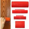 SZKKQKJ venalegno，rulli decorativi，Strumento per venature del legno, rullo strutturale, rullo per pittura, 4 attrezzi da pittura in gomma per decorazione da parete, per decorazioni da parete fai da te, rosso